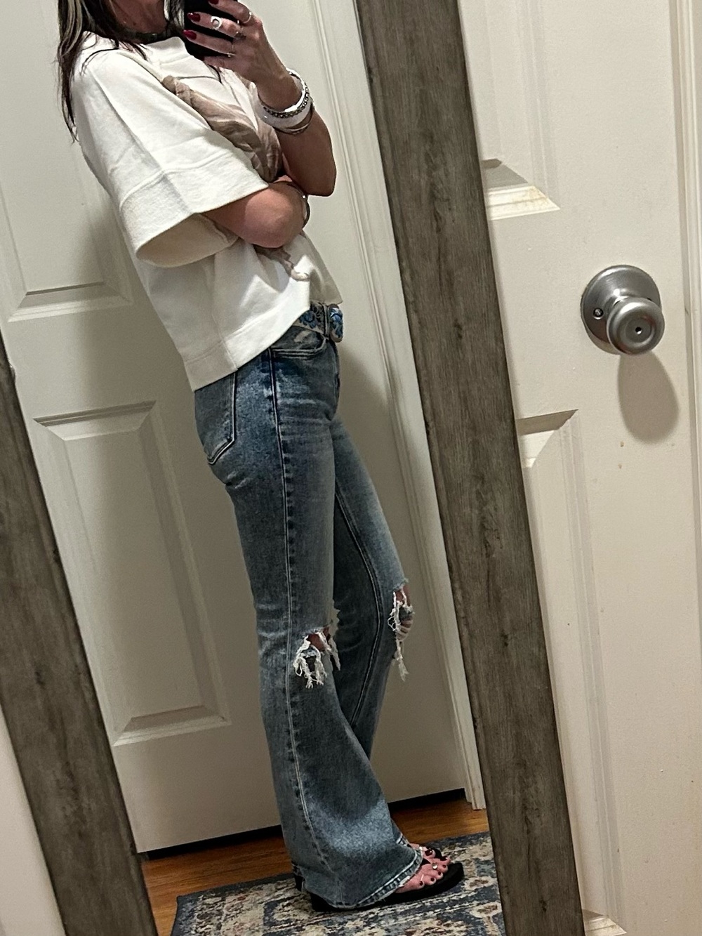 ❌SOLD❌NWT Free People Dahlia Short Sleeve Pullover in Tofu Combo - Picture 11 of 16